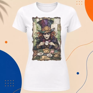 Dámské tričko - Kloboučníkův čaj – Hatter’s Tea Time